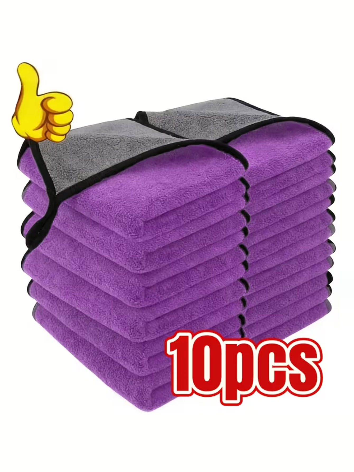 Microfiber Towel Detailing - Pacote com 10 Panos de Limpeza