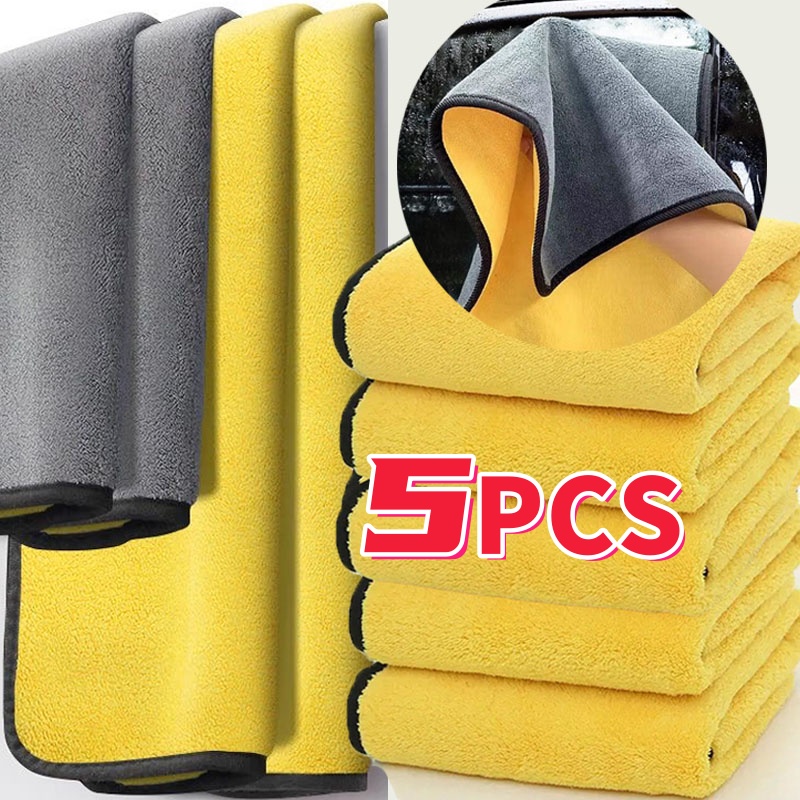 Microfiber Towel Detailing - 1/3/5 pçs toalha de limpeza de